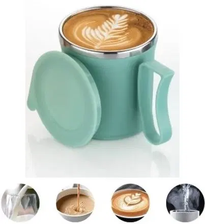 Stainless Steel Coffe Mug, Green (300 ML)