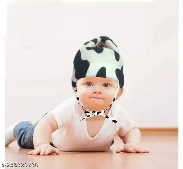 Baby Safety Helmet (Black & White, 0- 1 Years)