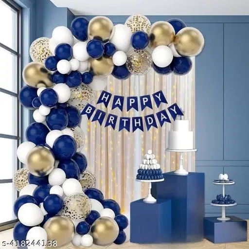 50 Pcs Balloons Decoration Kit, Multicolour, Set of 1