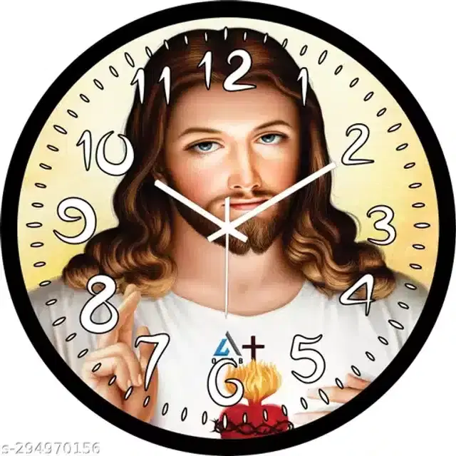 Plastic Analog Wall Clock, Multicolor