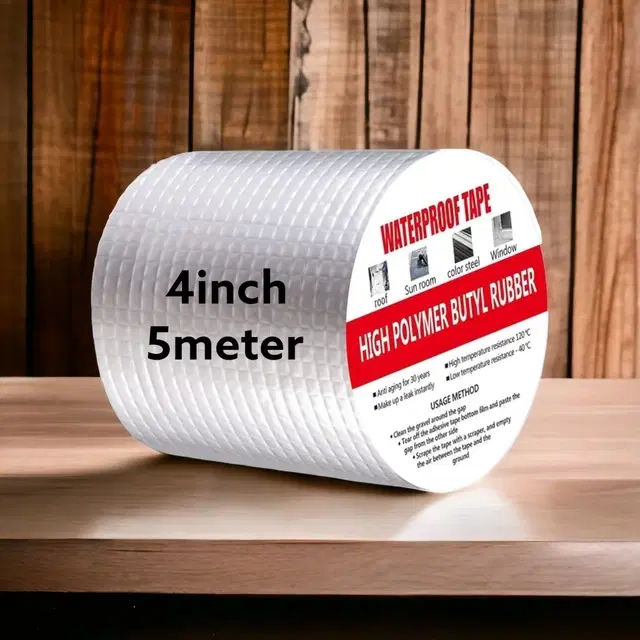 Aluminium Single Sided Self Adhesive Tape, Silver, 5 m