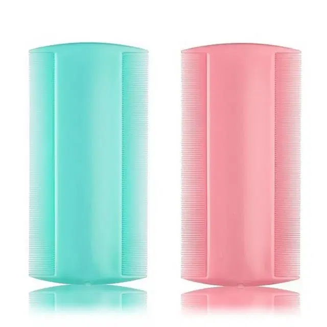 Lice Comb Lice And Nits Removal Comb Dandruff Dust Narrow Teeth Comb for Women,kids and Men, Multi Colors, Pack of 2