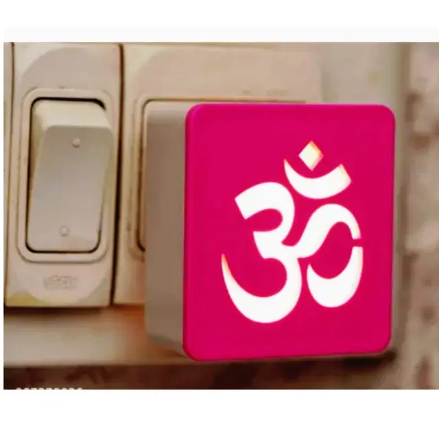 OM Fancy 3D LED Diwali Light, Pink & White