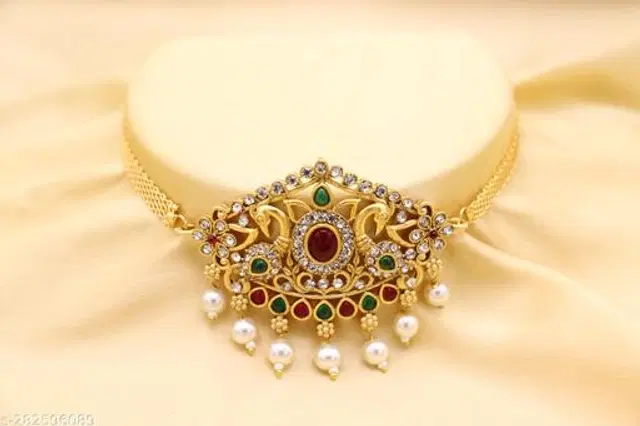 Copper Choker Necklace for Women (Multicolor)