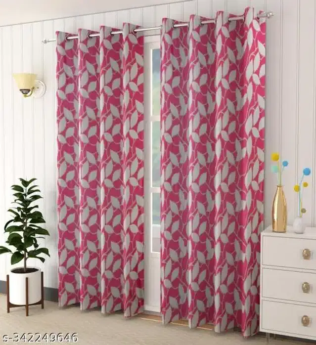 Polyester Curtain for Door, Multicolor, 5 Feet