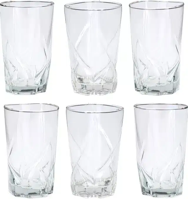 Fancy Water & Wine Glass, 400 ml, Pack of 6