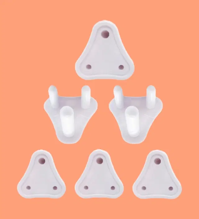Child Safety Electric Socket Plug Guards, White, Pack of 6