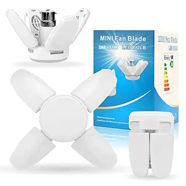 Mini Fan Blade LED Bulb, White