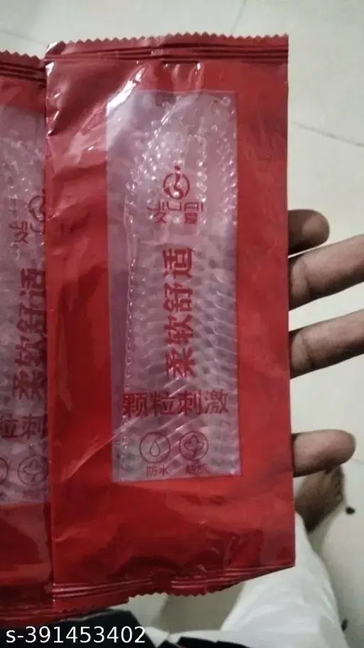 Crystal Dotted Reusable Condom for Men, Transparent, Pack of 1