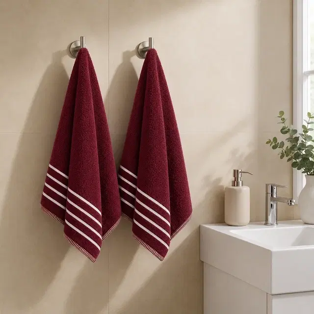 Evokk Home Cotton Hand Towel 450gsm 40x60cm Maroon