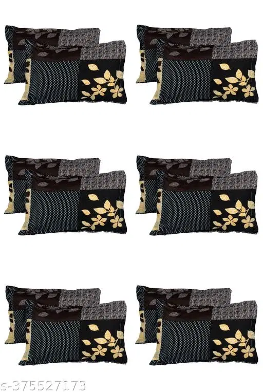 Cotton Pillow Covers, Multicolor, 17x27 inches, Pack of 12