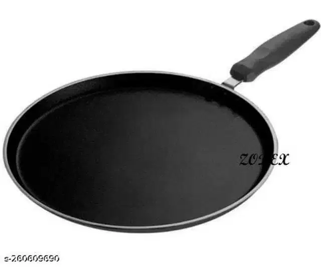 Aluminium Nonstick Tawa, Black