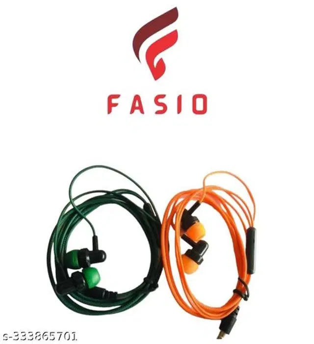 Premium 3.5 mm Jack Wired Earphones, Multicolor, Pack of 2