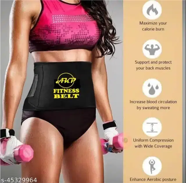 Sweat Belt for Unisex, Black, Free Size