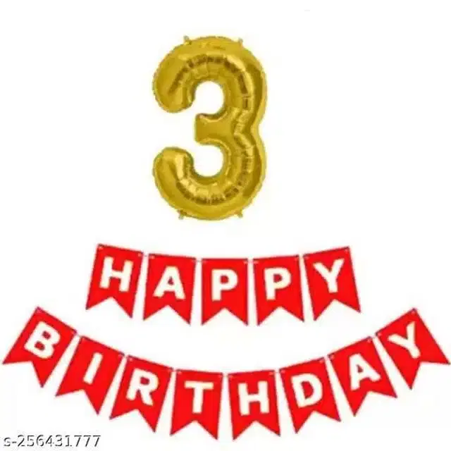 Birthday Decoration Kit, Multicolor, Set of 2