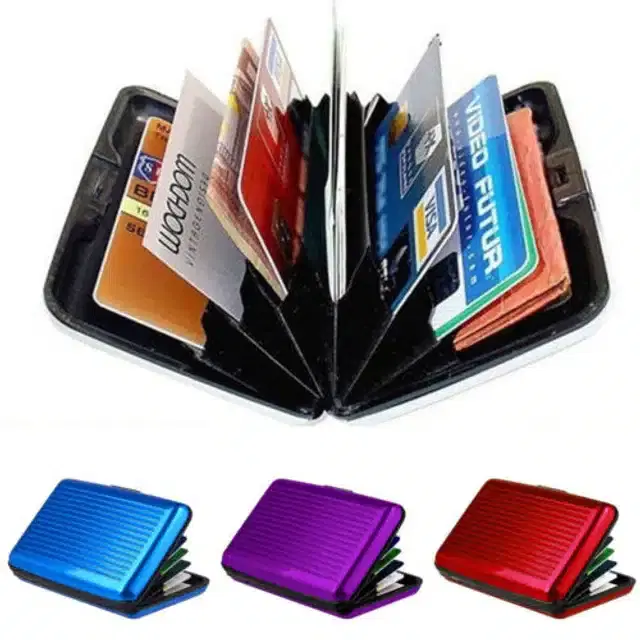 RFID Blocking Card Holder, Pack of 3, Multicolor