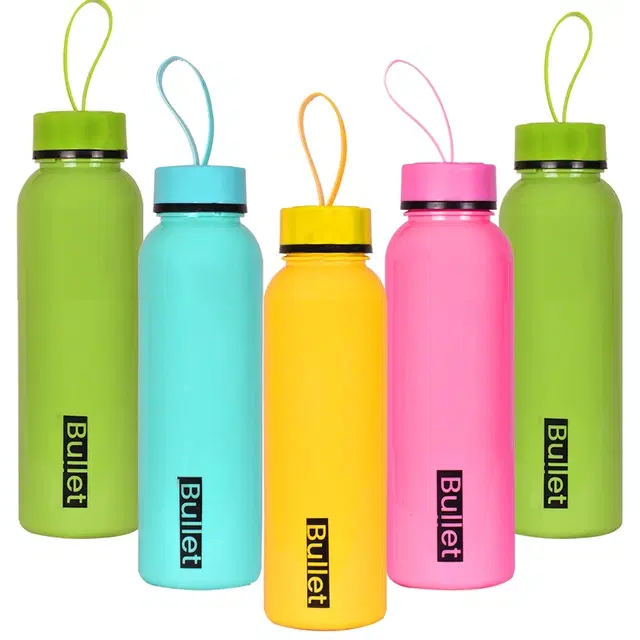 Plastic Fridge Water Bottles, Multicolor, 500 ml, Pack of 5