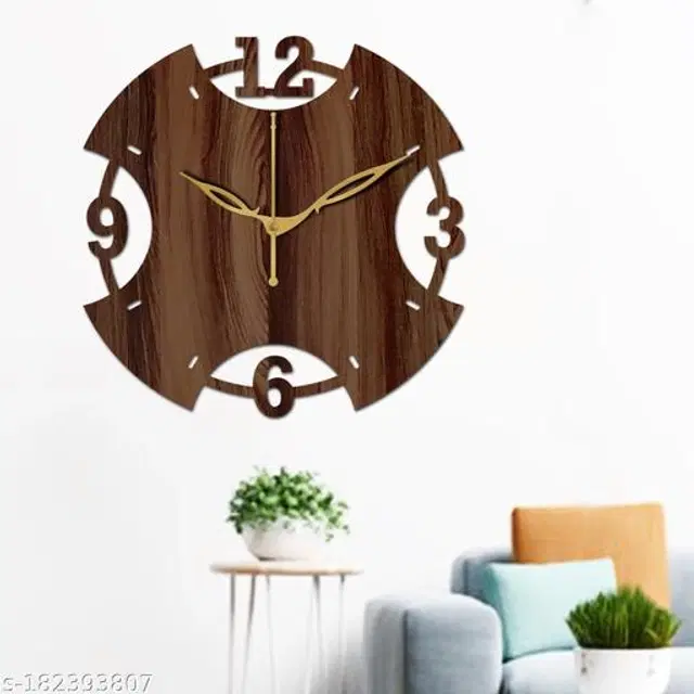 Wooden Wall Clock, Brown