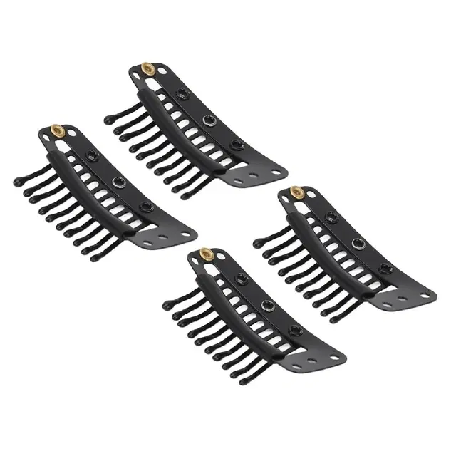 Metal Bridal Saree Pallu Chunni Setting Holding Safety Pins, Pack of 4 (Black)