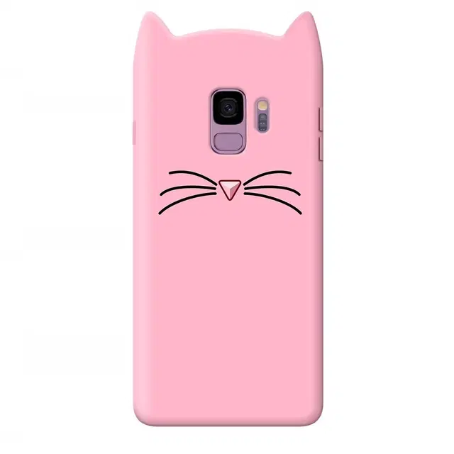 Silicone Mobile Back Cover for Samsung S9 (Pink)