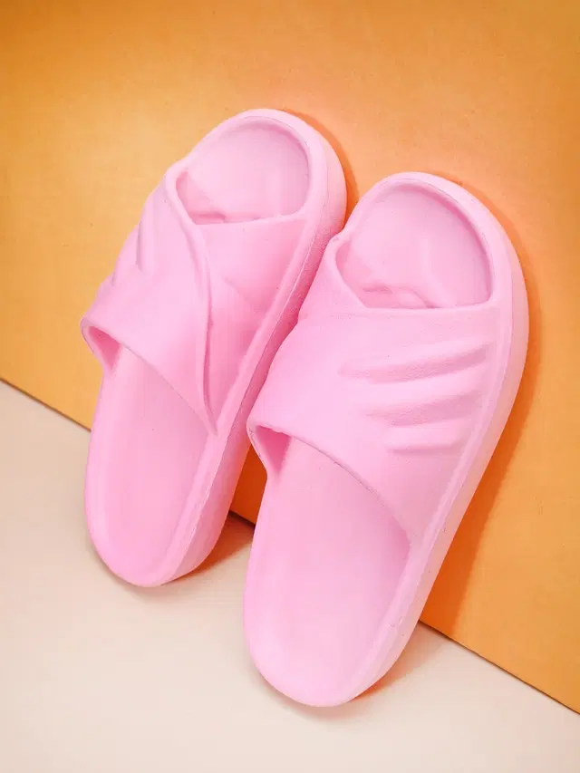 Sliders for Women (Pink, 8)