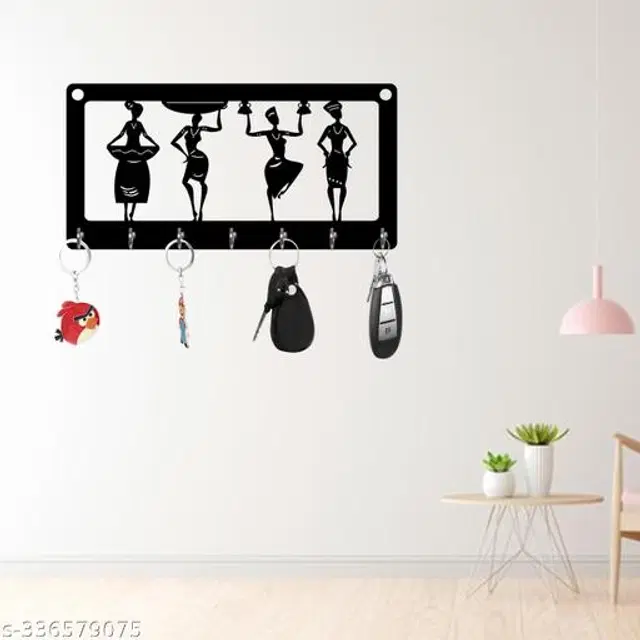 Wooden Key Holder, Black