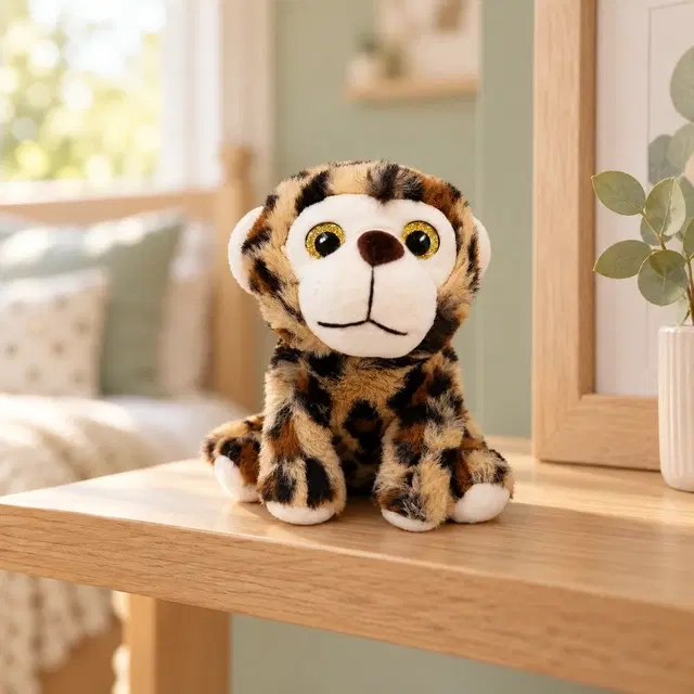 FunZoo Mini Glitter Monkey – 15 Cm, Brown