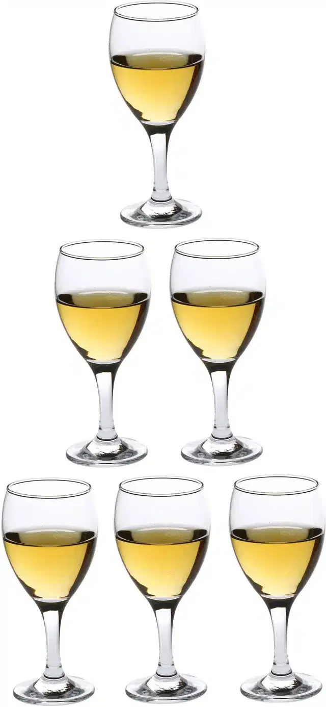 Liquor cum Cocktail Glasses, Transparent, 250 ml, Pack of 6