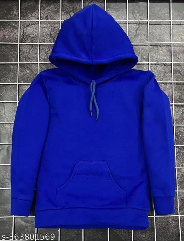 Fleece Hoodie for Women (Blue, L)