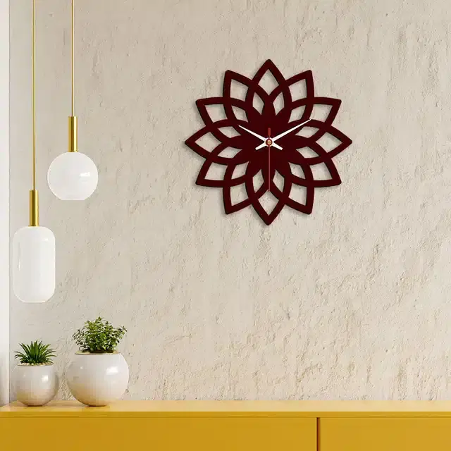 Designer Wooden Wall Clocks, Brown