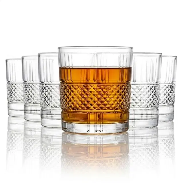 Cello Brilliant K-Series Glass Tumbler, 215 ml | Set Of 6 | Lead-Free Toughened Glass | Dishwasher Safe | Water, Juice & Cocktail Glass For Home, Office & Parties