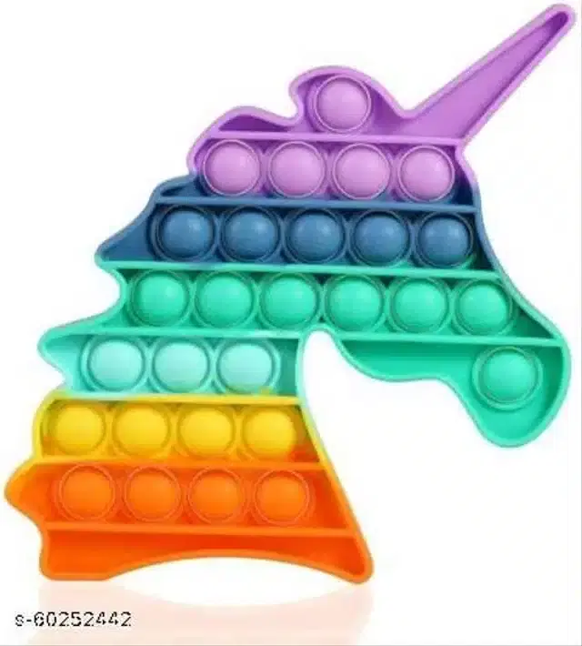 Silicone Pop It Fidget Stress Relief Toy, Multicolor
