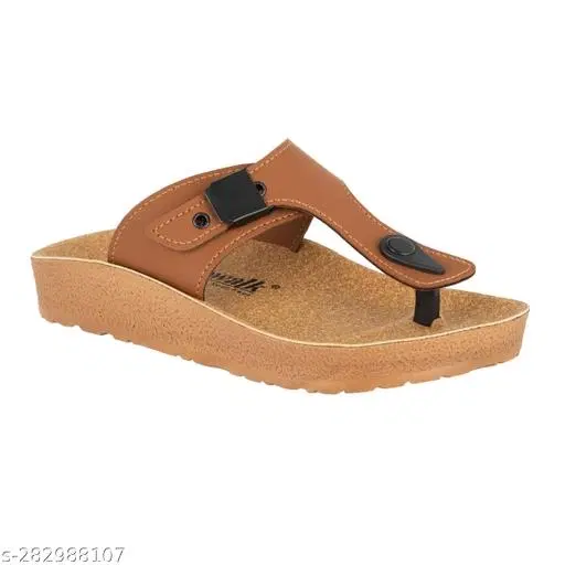 Aerowalk Flip-flops for Women (Brown, 4)