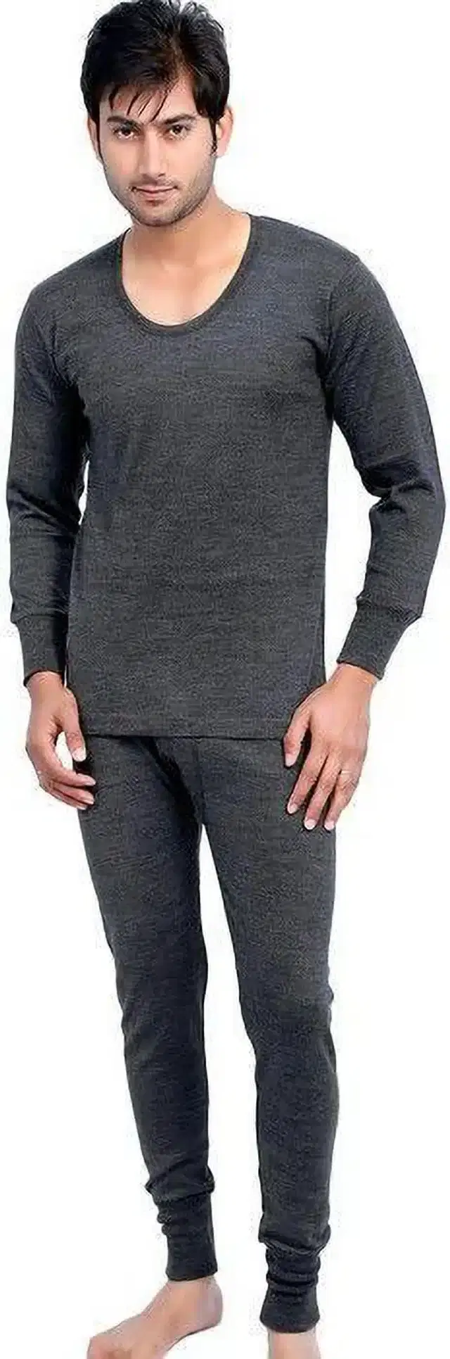 Polycotton Thermal Set for Men (Grey, L)