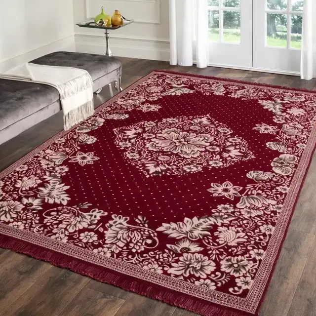Alqsa Designer Floral Maroon Carpet 5x7feet