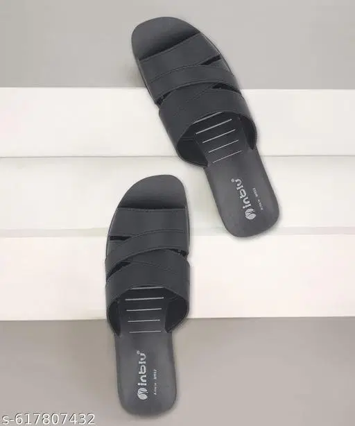 Inblu Sandals for Women (Black, 2)