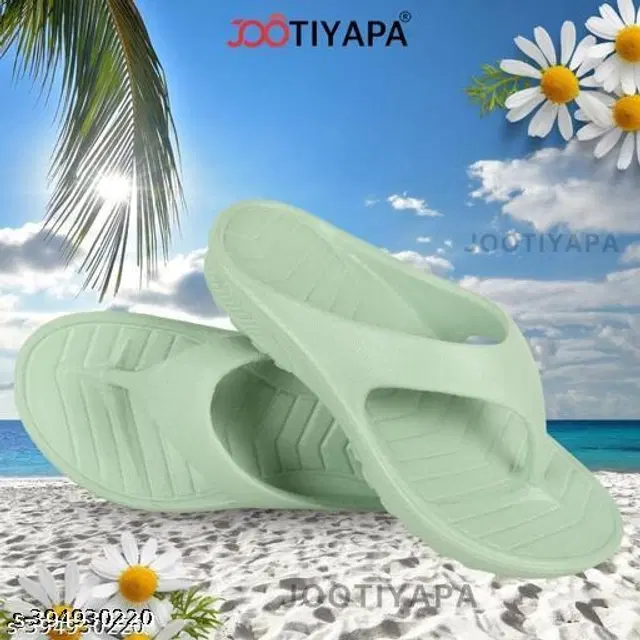 Flipflops for Women (Green, 5)