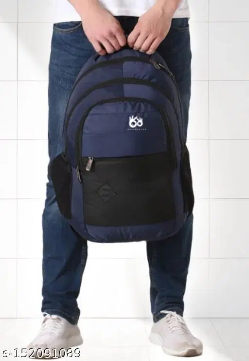 Polyester Backpack for Men & Women, Blue