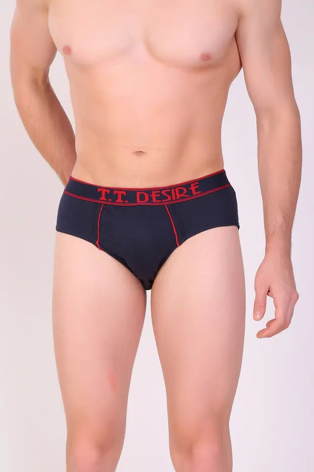 T.T. Desire Top Elastic Briefs for Men, Assorted (100 cm)