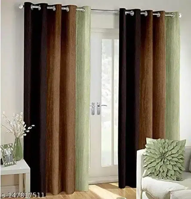 Curtains for Door, Multicolor, 5 Feet, Pack of 2