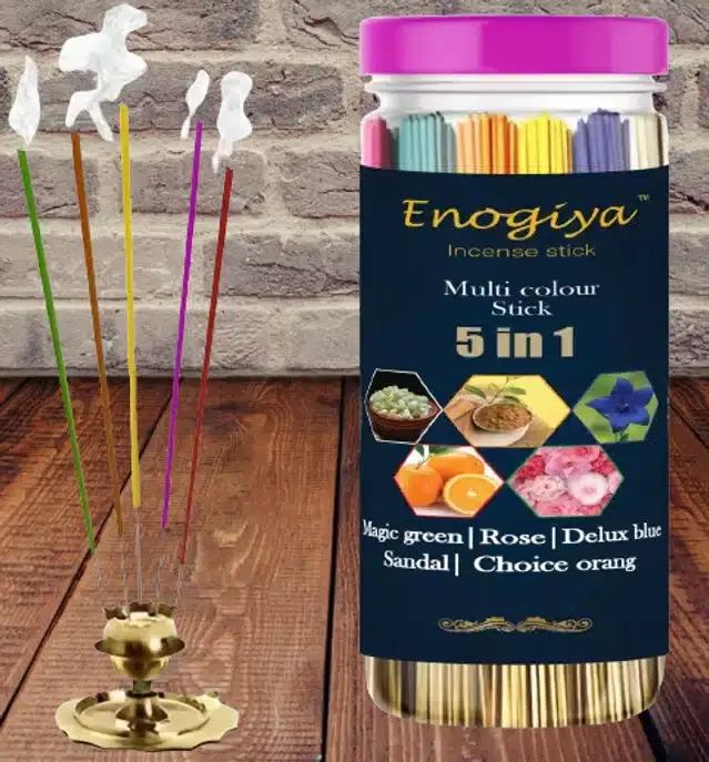Enogiya Yoga & Daily Pooja Agarbatti, Multicolour, Set of 1
