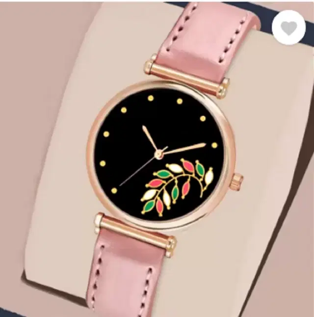 Leather Strap Analog Watch for Women & Girls (Multicolor)