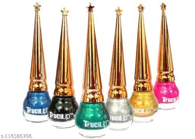 Glitter Liquid Eyeliner, Multicolor, Pack of 6