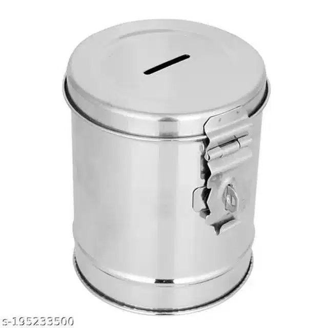 Stainless Steel Money Bank, Silver
