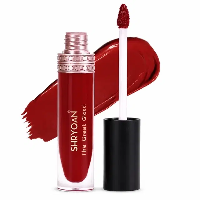 Shryoan Juicy Jelly High Matte Non Sticky Lip Gloss, Blood Red, 6 ml