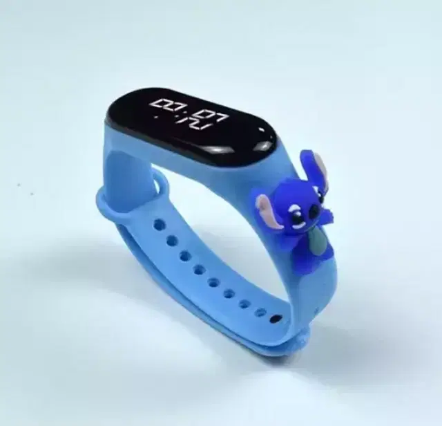 Silicone Strap Digital Watch for Kids (Blue)