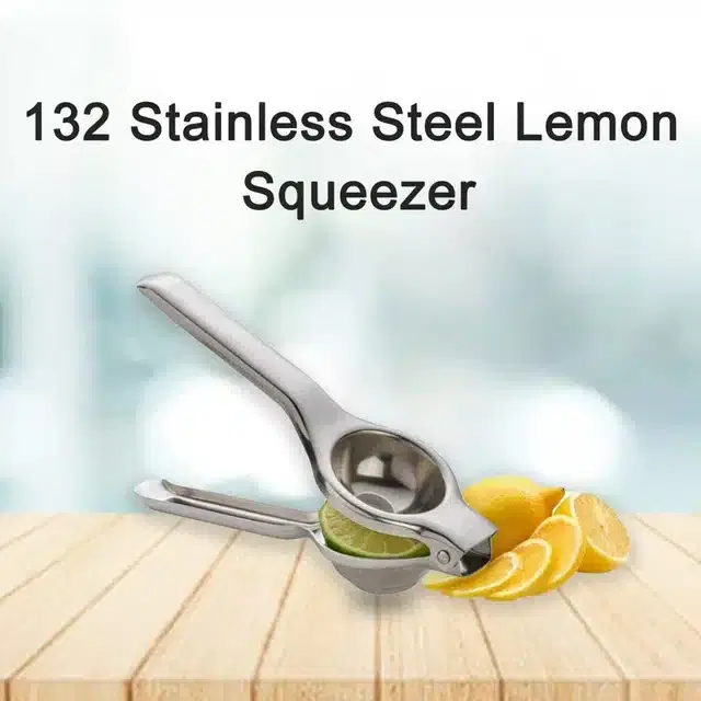 Steel Lemon Squeezer with Bottle Opener, Multicolor