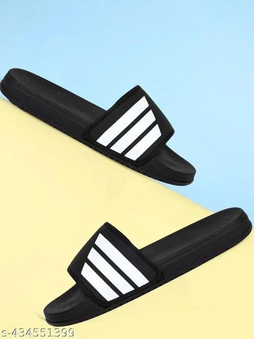 Sliders for Men, White & Black (8)