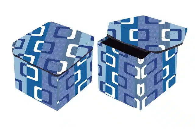 PVC Printed Foldable Kids Stool, Multicolor