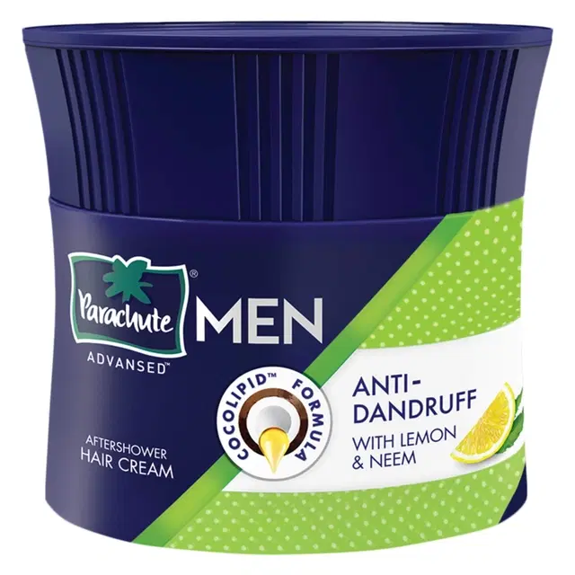 Parachute Advansed Men Hair Cream - Anti-Dandruff with Lemon & Neem Oil, 100 g